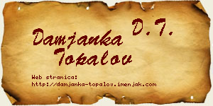 Damjanka Topalov vizit kartica